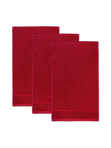 Möve for Frottana Gästetuch Pearl 3er Pack in ruby