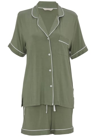 Cyberjammies Lea Womens Revere Jersey Shortsy Set in Green