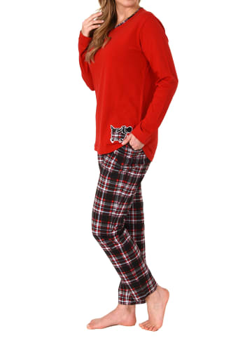 NORMANN Pyjama lang Karohose - 69297 in rot