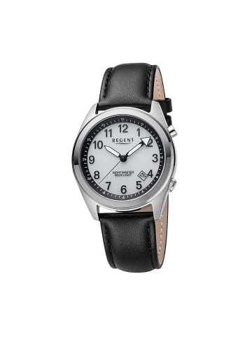 Regent Armbanduhr-Analog schwarz mittel (ca. 37,6mm) Regent Lederarmband