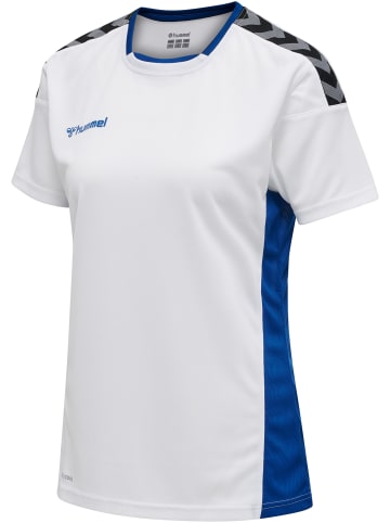 Hummel Hummel T-Shirt Hmlauthentic Multisport Damen Atmungsaktiv Feuchtigkeitsabsorbierenden in WHITE/TRUE BLUE