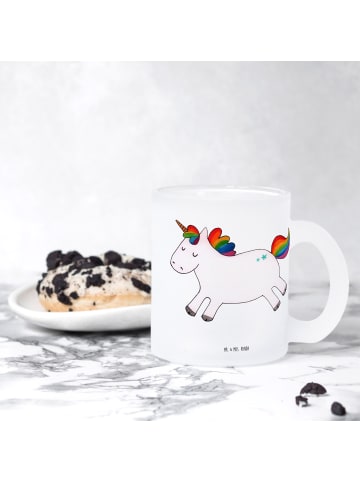 Mr. & Mrs. Panda Teetasse Einhorn Happy ohne Spruch in Transparent