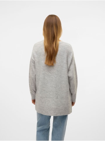 Vero Moda Strickpullover in Light Grey Melange