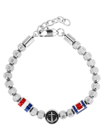 Adeliás Unisex Armband – Kugelarmband aus Edelstahl 18,5 cm in weiß