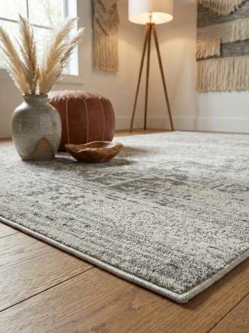 KADIMA DESIGN Teppich Vintage-Perser, Orientalisches Design, Antik-Look in Silbergrau