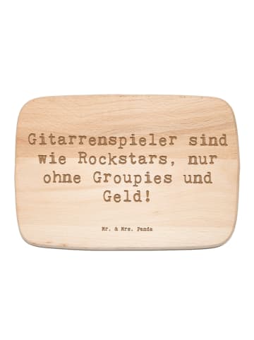 Mr. & Mrs. Panda Schneidebrett Spruch Gitarre Helden mit Spruch in Transparent