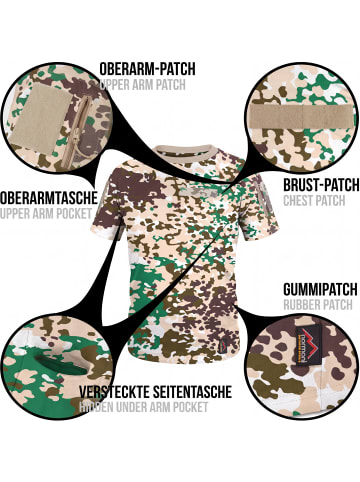 Normani Outdoor Sports Herren Taktisches Einsatz T-Shirt Sergeant in Flecktarn-Arid