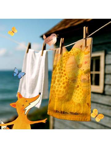 Mr. & Mrs. Panda Gästehandtücher Giraffe Kind Design ohne Spruch in Weiß