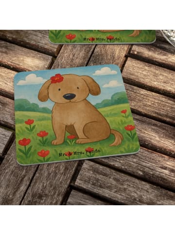 Mr. & Mrs. Panda Tassenuntersetzer Hund Dame Design ohne Spruch in Weiß