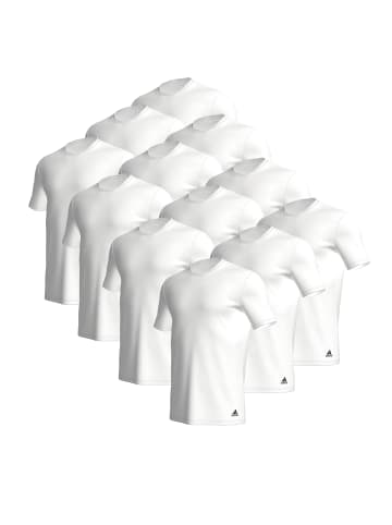 adidas T-Shirt Crew Neck Shirt (12PK) in White