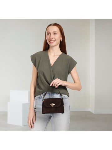 Florence Leder Umhängetasche Florence Tasche dunkelbraun ca. 19cm