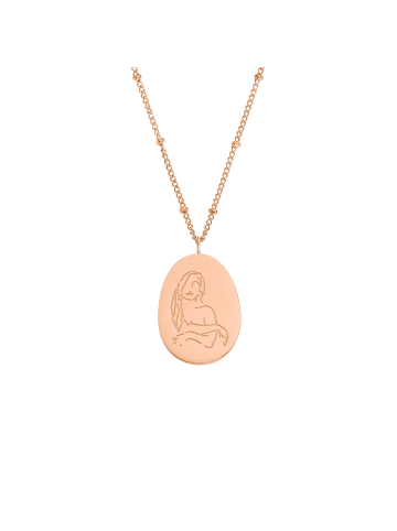 Steel_Art Halskette Damen mit Anhänger Valeska silberfarben in rosegoldfarben