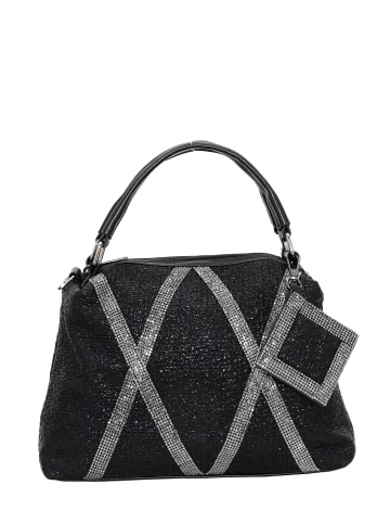 FELIPA Handtasche in Schwarz Silber