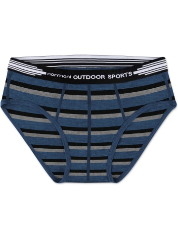 Normani Outdoor Sports Herren Slipper Bendigo in Navy/Schwarz/Grau