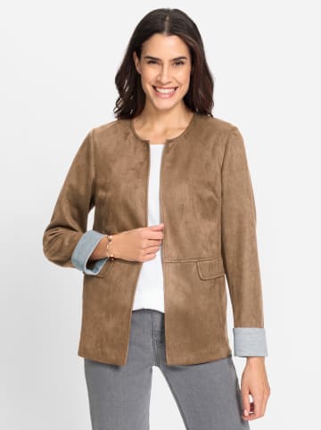 WITT WEIDEN Lederimitat-Blazer in camel