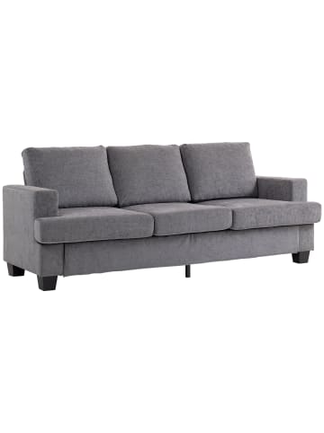 HOMCOM 3-Sitzer-Sofa-213L x 82B x 90H cm-Grau