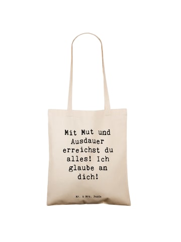 Mr. & Mrs. Panda tasche baumwolle Spruch Sportliche Wettkämpfe M... in Creme