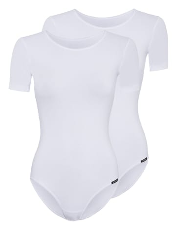 Skiny 2er Pack Body kurzarm in white