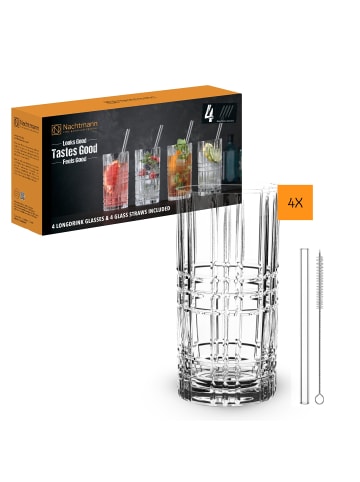 Nachtmann 9er Set Longdrinkgläser Tastes Good 445 ml in transparent