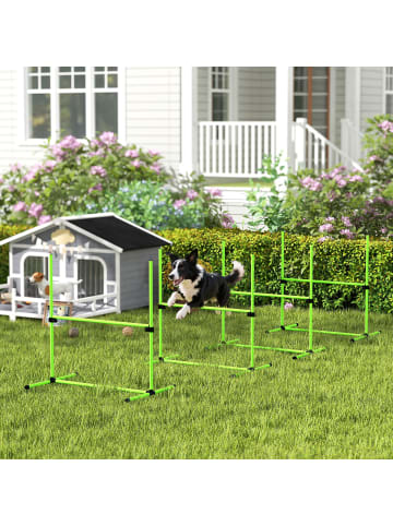 Pawhut Hunde Agility Set Grün Kunststoff