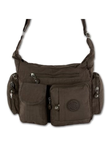 Bag Street Schultertasche Nylon braun ca. 32cm