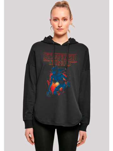 F4NT4STIC Oversized Hoodie Stranger Things DemoCave Netflix TV Series in schwarz