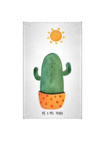 Mr. & Mrs. Panda Handtuch Kaktus Sonne ohne Spruch in Weiß