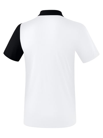 erima 5-C Poloshirt in weiss/schwarz/dunkelgrau