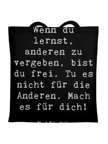 Mr. & Mrs. Panda Shopper Spruch Vergebung Freiheit mit Spruch in Schwarz