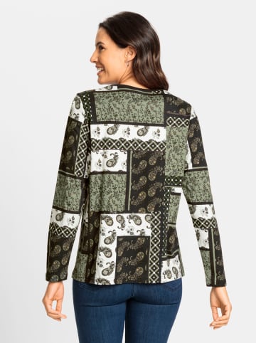 WITT WEIDEN Langarmshirt in oliv-bedruckt