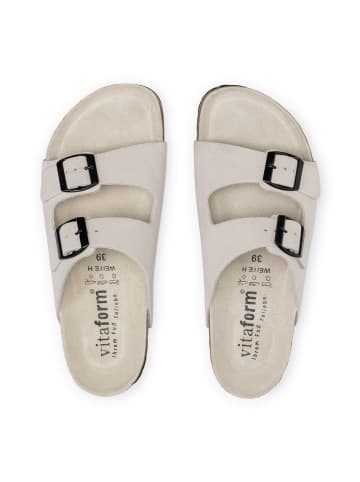 VITAFORM Veloursleder Pantoletten in offwhite