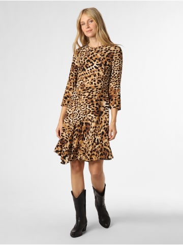 Oui Kleid in camel schwarz - 0001