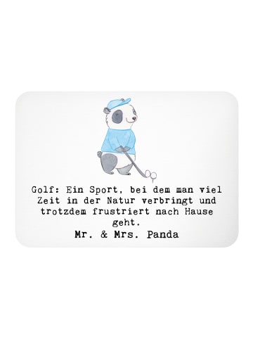 Mr. & Mrs. Panda Pinnwandmagnet Golf Erlebnis mit Spruch in Weiß