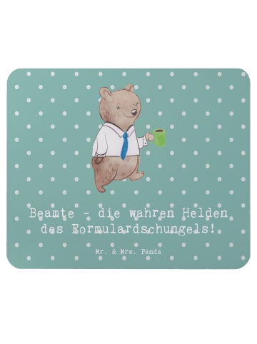 Mr. & Mrs. Panda Mauspad Beamtin Heldin mit Spruch in Meeresbrise