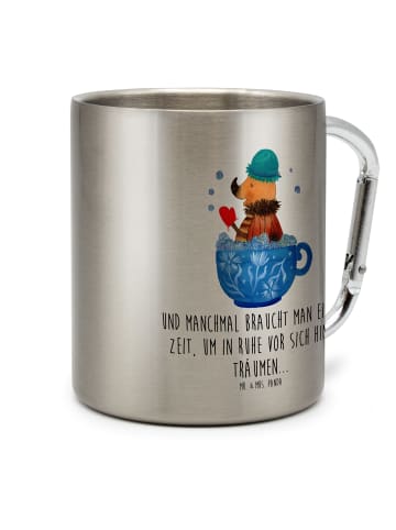 Mr. & Mrs. Panda Thermobecher Nachtfalter Schaumbad mit Spruch in Silber