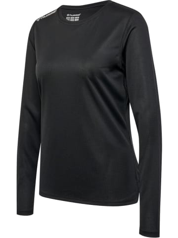 Hummel T-Shirt "Hmlrun Jersey L/S Woman" in Schwarz