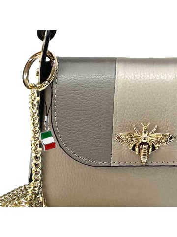 Florence Florence Umhängetasche Leder grau, hellgrau ca. 19cm