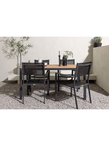 ebuy24 Gartenset Break 5-teilig Schwarz 90 x 150 cm