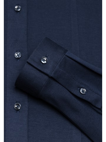 Vincenzo Boretti Bluse tailliert in dunkelblau