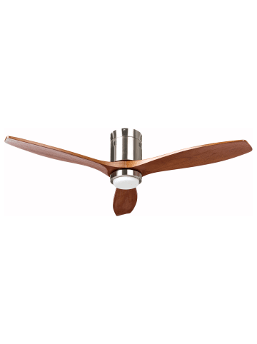 Beliani Deckenventilator mit Licht PIAYE in Braun/Silber - (W) 114 x (H) 30 x (L) 114 cm