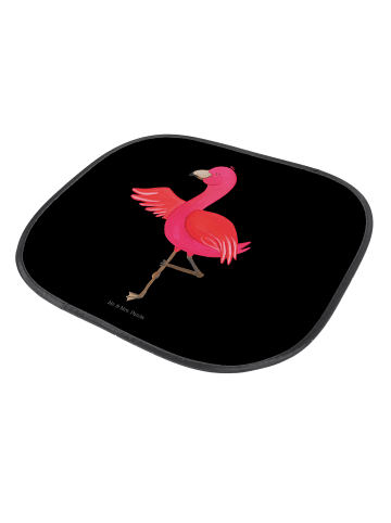 Mr. & Mrs. Panda Sonnenschutz für Auto Flamingo Yoga ohne Spruch in Schwarz