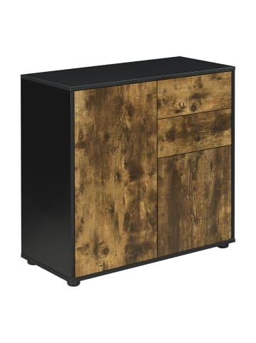 en.casa Sideboard Paarl in Braun (H)74cm (B)79cm (T)36cm