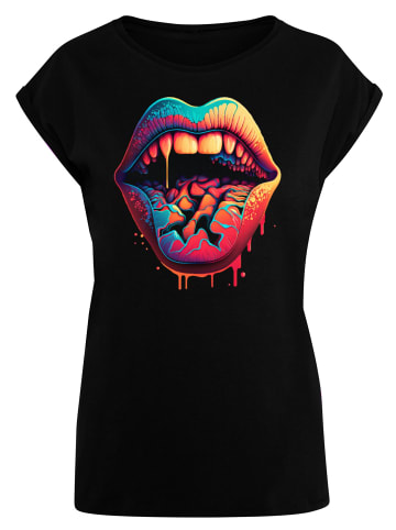 F4NT4STIC T-Shirt Drooling Lips SHORT SLEEVE TEE in schwarz