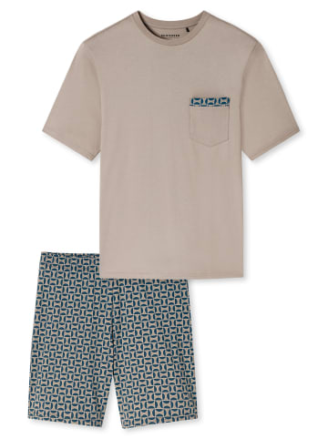 Schiesser Schlafanzug Comfort Nightwear in Braungrau