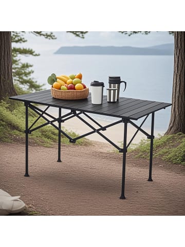 relaxdays Campingtisch in Schwarz - (B)95 x (H)53 x (T)55 cm