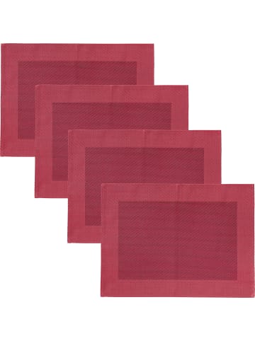 Erwin Müller Tischset 4er-Pack Lissabon in weinrot