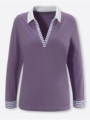 Sieh an! Langarm-Shirt in feige-weiß