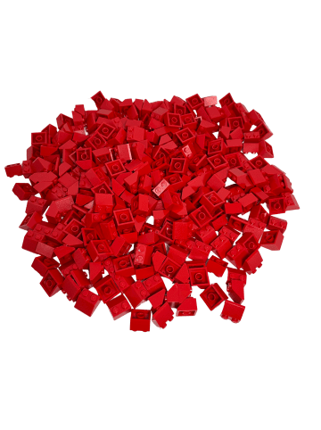 LEGO 2x2 Dachsteine Dach Rot 3039 100x Teile - ab 3 Jahren in red