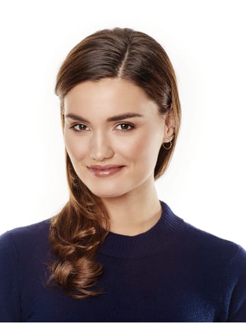 Vincenzo Boretti Pullover gerader Schnitt in dunkelblau