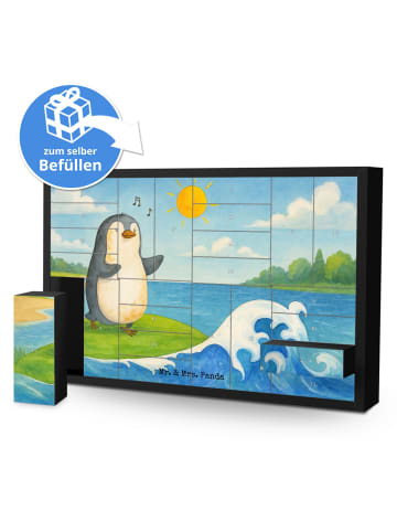 Mr. & Mrs. Panda Befüllbarer Adventskalender Pinguin Surfer Desi... in Weiß
